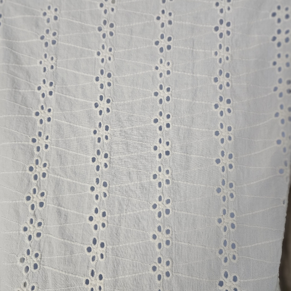 NWOT Japna white eyelet lace wrap dress Womens Medium - Picture 7 of 10